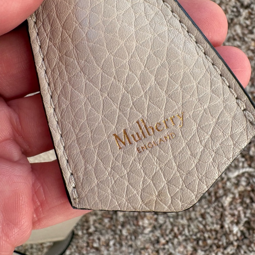 Mulberry iris beige gold top handle 2 way Purse handbag satchel - Picture 6 of 15